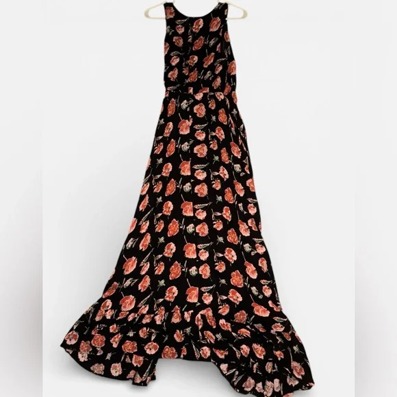 Miami Black and Pink Floral Maxi Dress - Picture 2 of 3